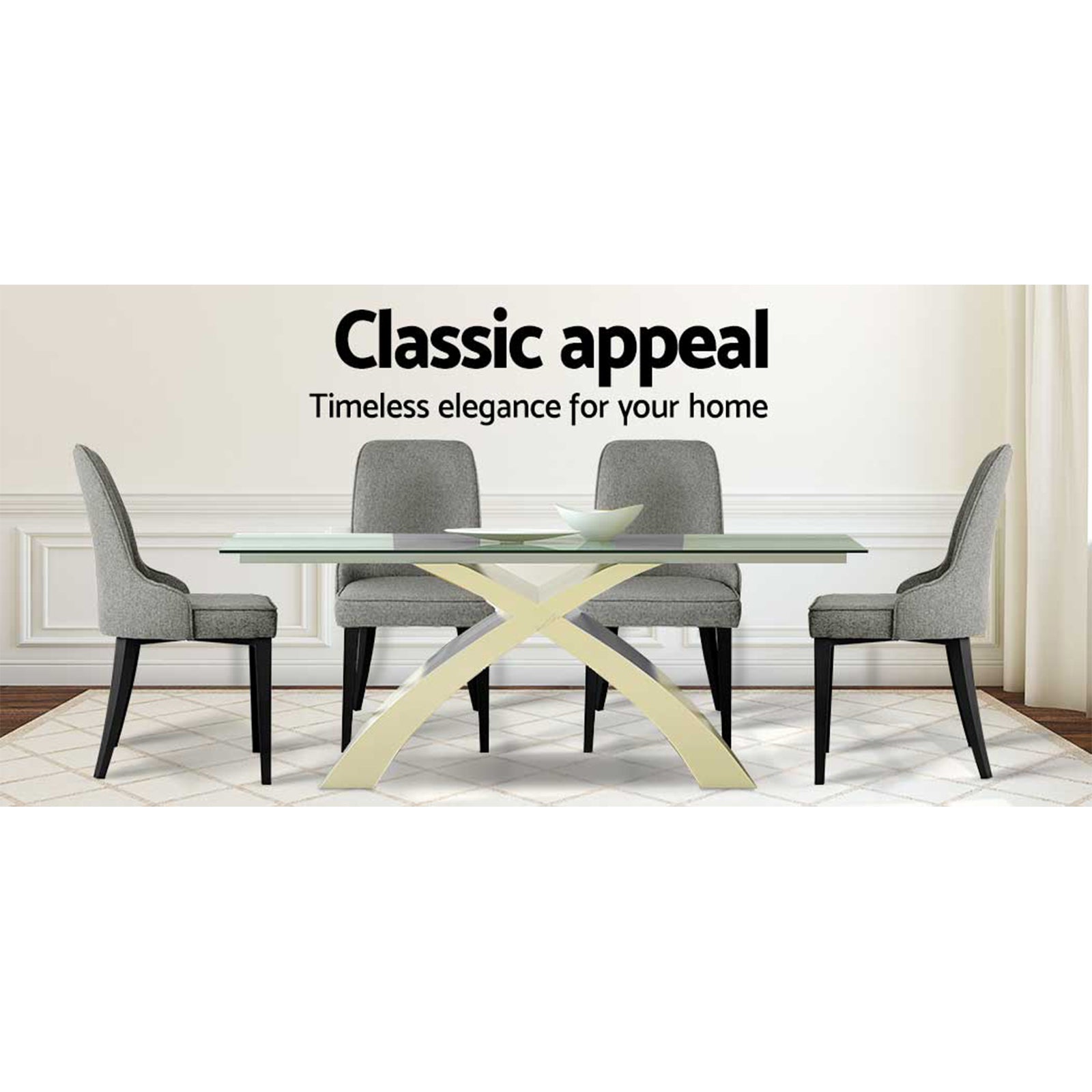 Artiss Dining Chairs Set of 4 Linen Fabric Grey-Furniture &gt; Dining &gt; Kitchen &amp; Dining Chairs-PEROZ Accessories