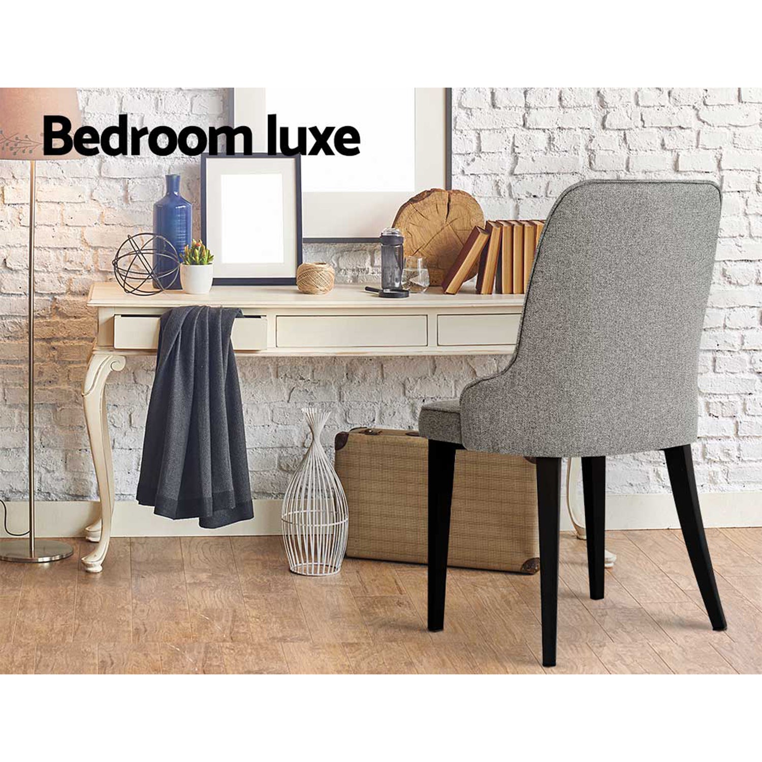 Artiss Dining Chairs Set of 4 Linen Fabric Grey-Furniture &gt; Dining &gt; Kitchen &amp; Dining Chairs-PEROZ Accessories