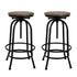 Artiss 2x Bar Stools Adjustable Wood Chairs-Furniture > Bar Stools & Chairs-PEROZ Accessories