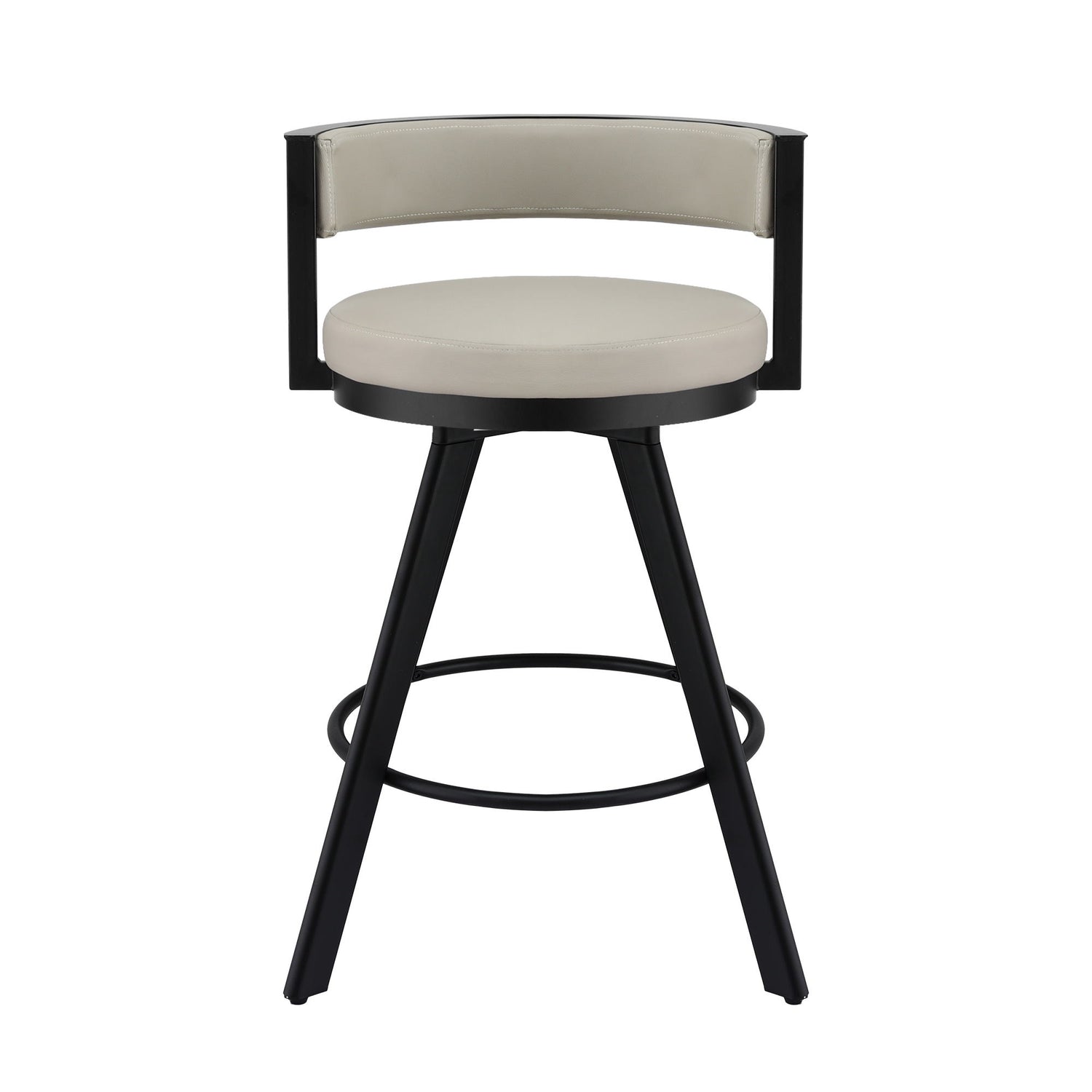 Artiss Bar Stool Swivel Kitchen Chair Metal PU Leather Counter Beige-Furniture > Bar Stools &amp; Chairs > Table &amp; Bar Stools-PEROZ Accessories