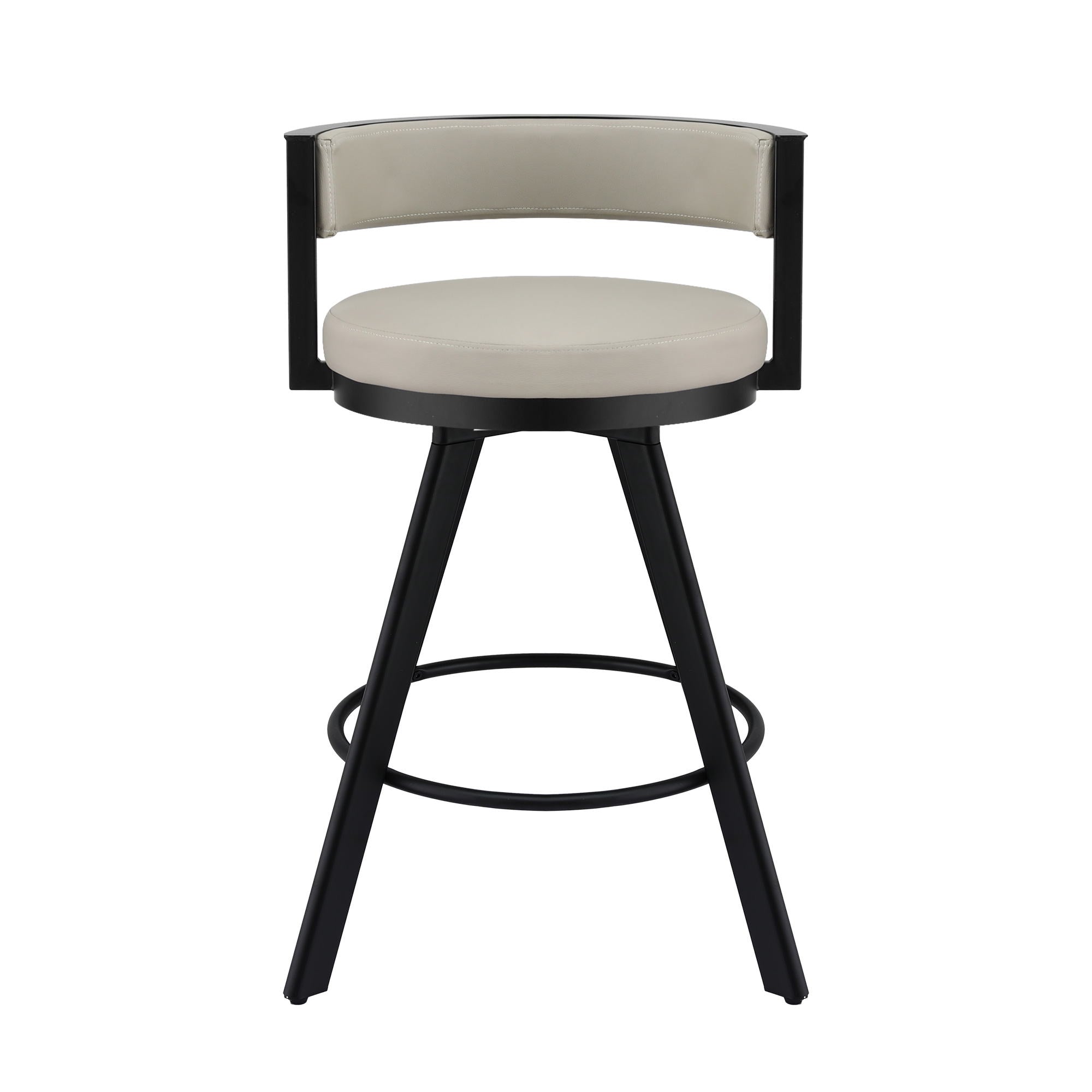 Artiss Bar Stool Swivel Kitchen Chair Metal PU Leather Counter Beige-Furniture > Bar Stools &amp; Chairs > Table &amp; Bar Stools-PEROZ Accessories