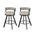 Artiss Bar Stools Set of 2 Swivel Kitchen Chair Metal Counter Beige Leather-Furniture > Bar Stools & Chairs > Table & Bar Stools-PEROZ Accessories