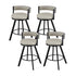 Artiss Bar Stools Set of 4 Swivel Kitchen Chair Metal Counter Beige Leather-Furniture > Bar Stools & Chairs > Table & Bar Stools-PEROZ Accessories