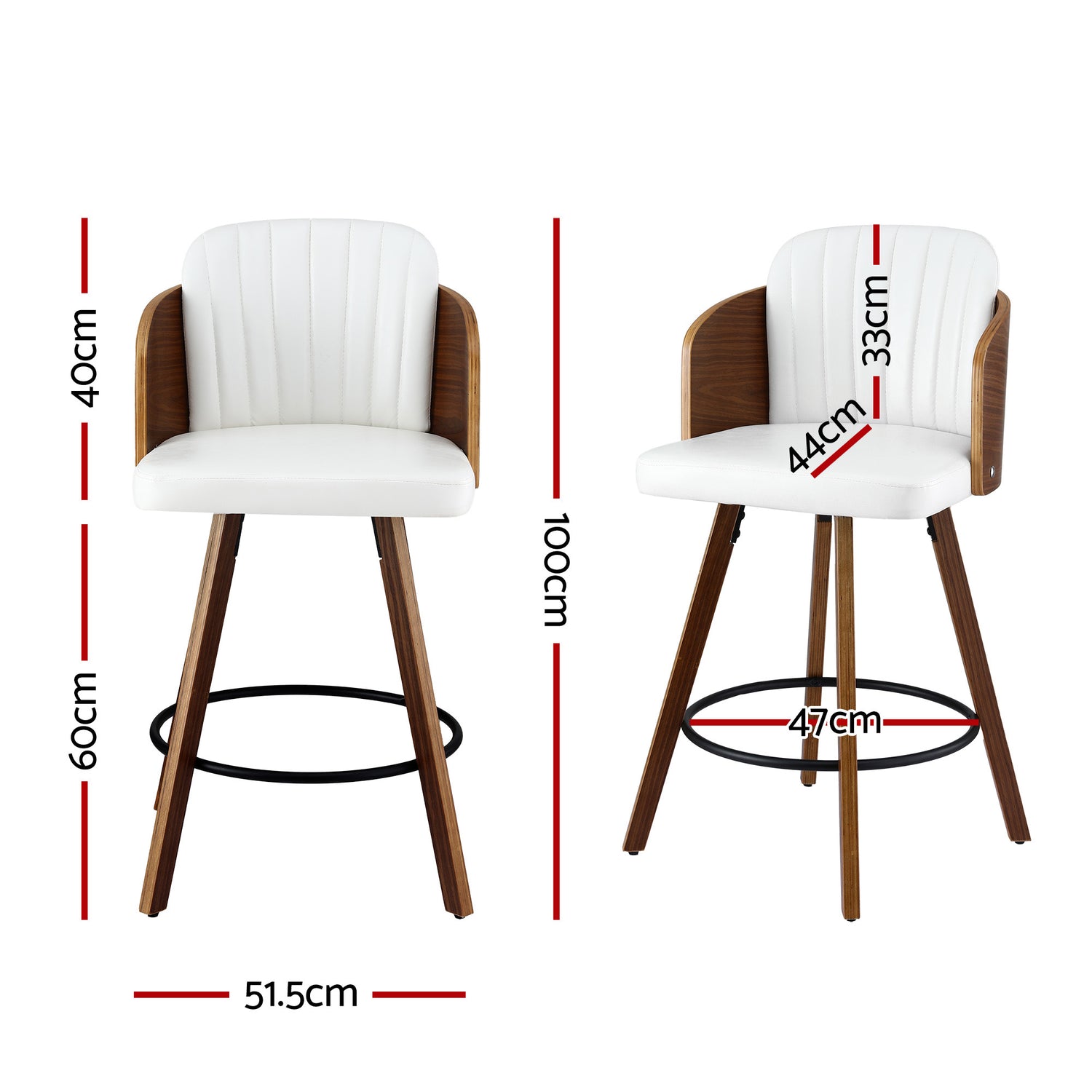 Artiss Wooden Bar Stools Swivel Kitchen Counter Stool Chair 58cm Seat Height-Furniture > Bar Stools &amp; Chairs > Table &amp; Bar Stools-PEROZ Accessories