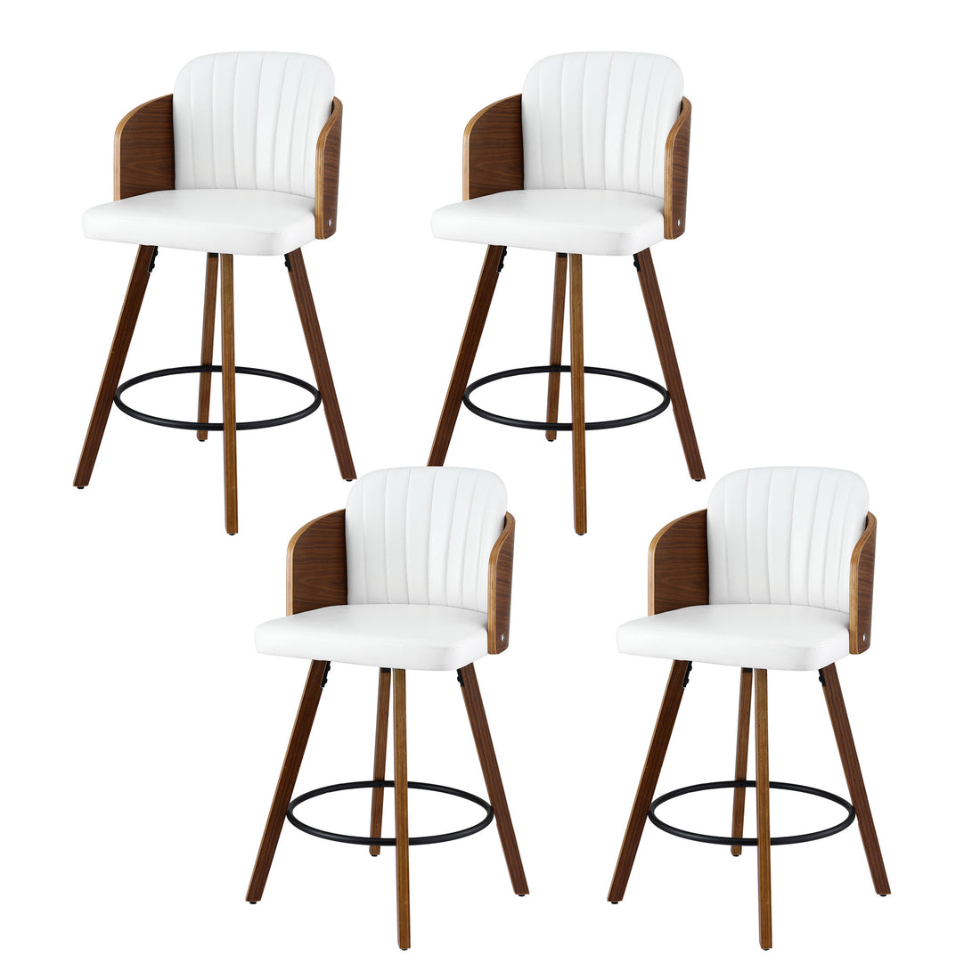 Artiss Wooden Bar Stools Swivel Kitchen Counter Stool Chair 58cm Seat Height-Furniture > Bar Stools &amp; Chairs > Table &amp; Bar Stools-PEROZ Accessories