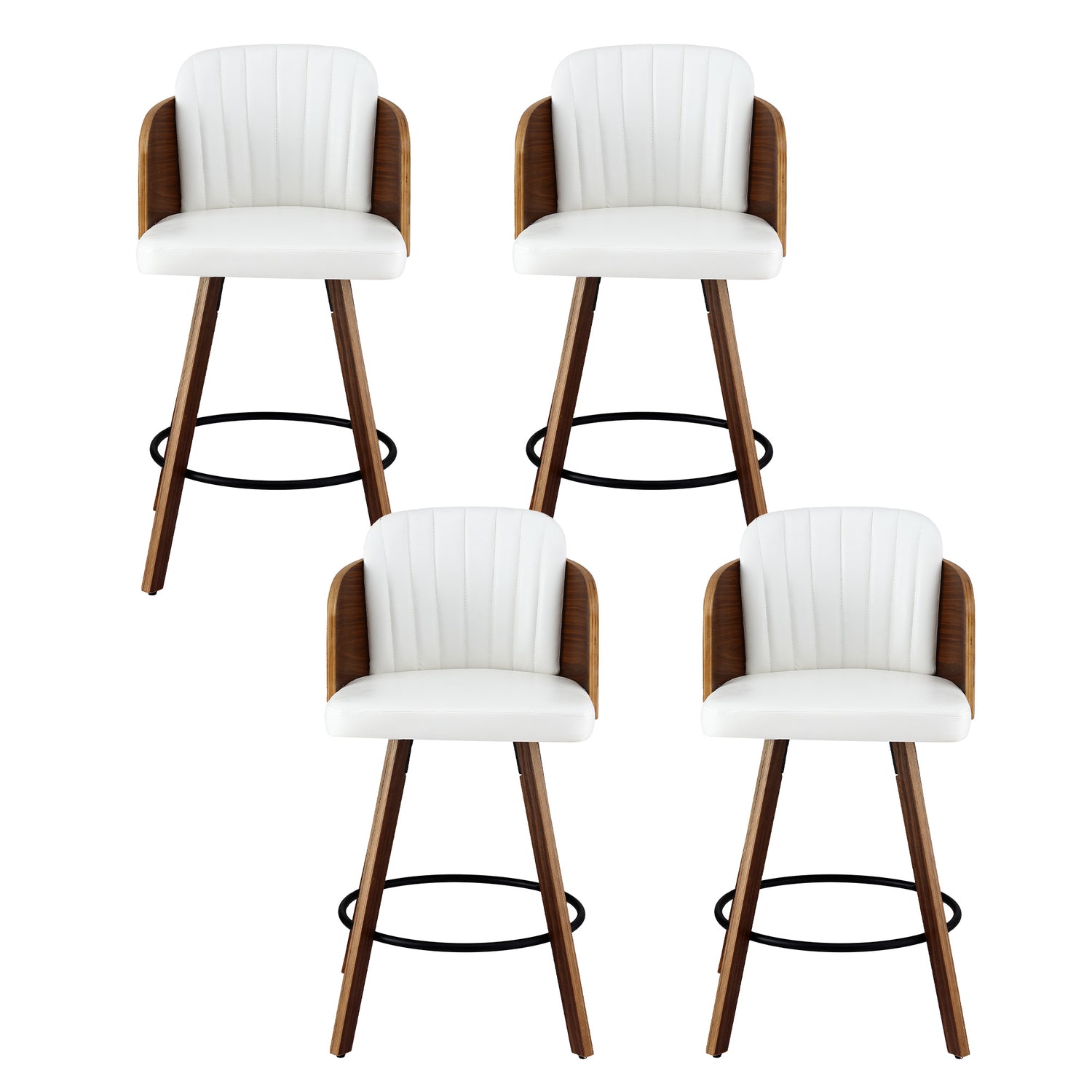 Artiss Wooden Bar Stools Swivel Kitchen Counter Stool Chair 58cm Seat Height-Furniture > Bar Stools &amp; Chairs > Table &amp; Bar Stools-PEROZ Accessories