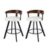 2x Artiss Bar Stools Swivel Kitchen Chairs Metal Legs Bentwood Counter White PU-Furniture > Bar Stools & Chairs > Table & Bar Stools-PEROZ Accessories