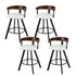 4x Artiss Bar Stools Swivel Kitchen Chairs Metal Legs Bentwood Counter White PU-Furniture > Bar Stools & Chairs > Table & Bar Stools-PEROZ Accessories