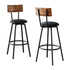Artiss 2X Industrial Bar Stools Upholstered Counter Chairs Steel Frame Anti-Scratch-Furniture > Bar Stools & Chairs > Table & Bar Stools-PEROZ Accessories