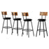 Artiss 4X Industrial Bar Stools Upholstered Counter Chairs Steel Frame Anti-Scratch-Furniture > Bar Stools & Chairs > Table & Bar Stools-PEROZ Accessories