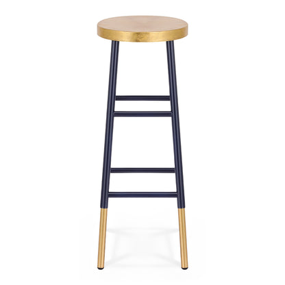 Artiss Bar Stools Metal Gold Navy-Furniture > Bar Stools &amp; Chairs > Table &amp; Bar Stools-PEROZ Accessories