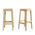 Artiss 2x Bar Stools Rubber Wood Stool Counter Chair Rattan Barstools Kitchen-Furniture > Bar Stools & Chairs-PEROZ Accessories