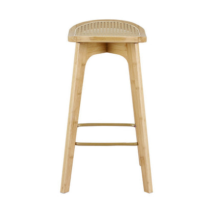 Artiss 2x Bar Stools Bamboo Rattan Stool Counter Chair Kitchen Barstools-Furniture &gt; Bar Stools &amp; Chairs-PEROZ Accessories