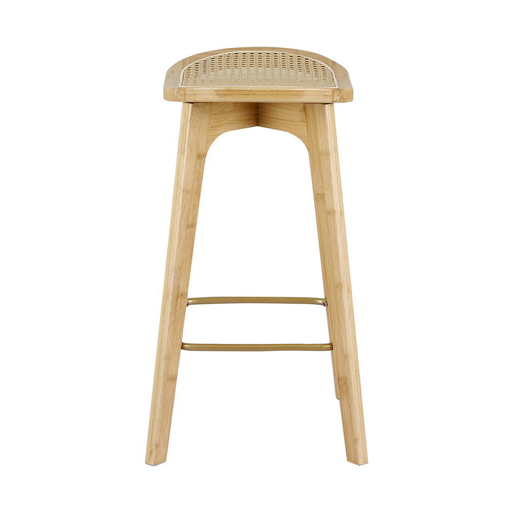 Artiss 2x Bar Stools Bamboo Rattan Stool Counter Chair Kitchen Barstools-Furniture > Bar Stools &amp; Chairs-PEROZ Accessories