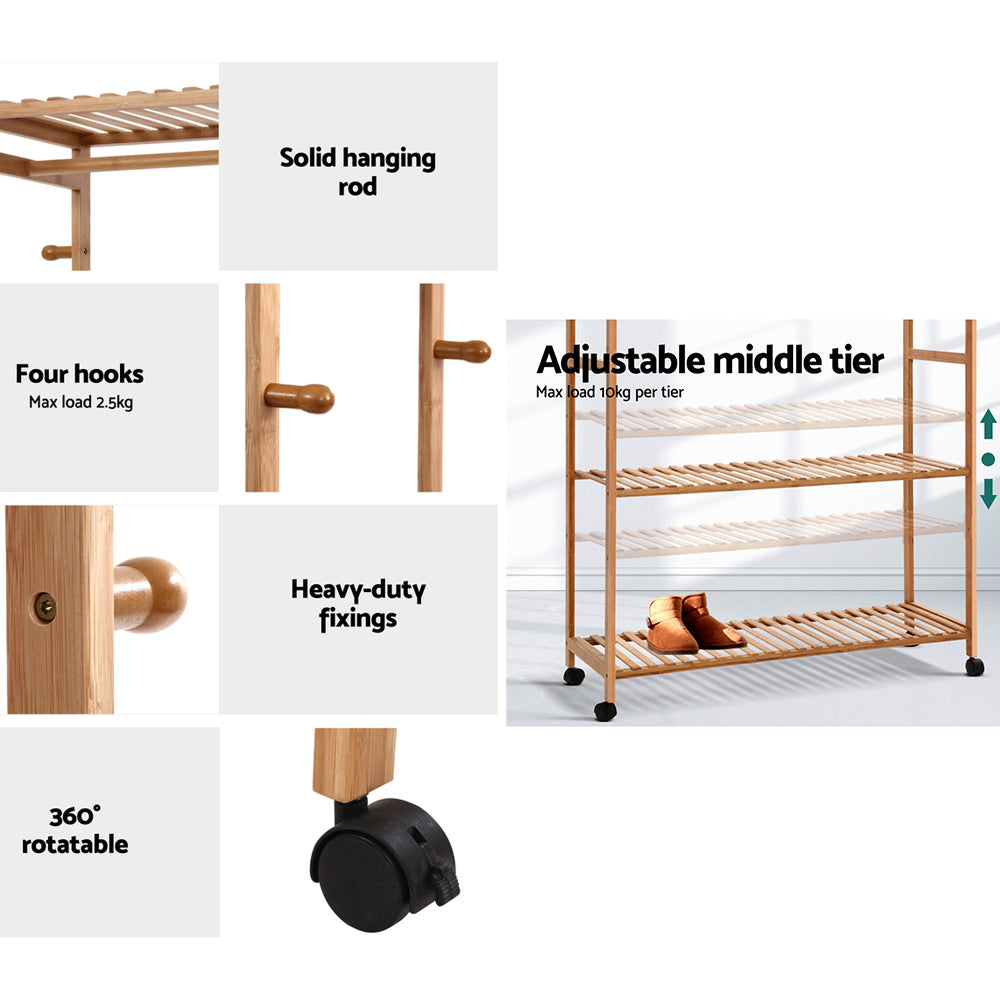 Artiss Clothes Rack Wardrobe Coat Stand Hanger 165cm-Coat Racks-PEROZ Accessories