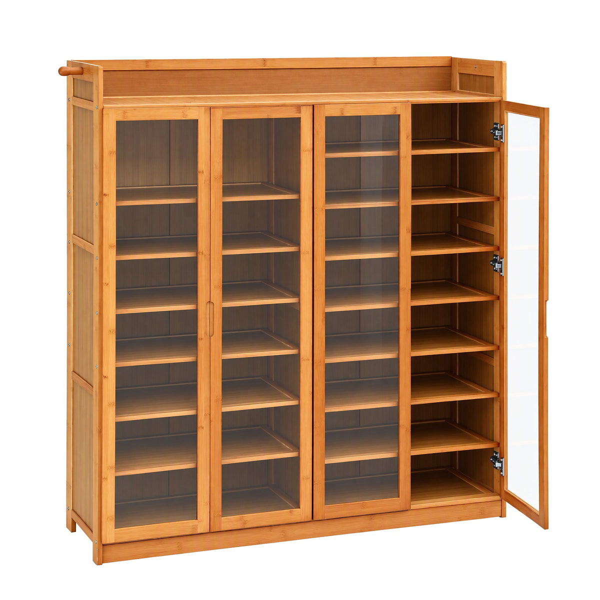 Artiss Shoe Cabinet 25 Pairs Shoe Storage Cupboard Umbrella Hook Raised Top Edge Wood-Furniture > Living Room > Shoe Storage-PEROZ Accessories