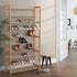 Artiss Shoe Rack Cabinet Bamboo 10-tier 50 Pairs-Shoe Storage Cabinets-PEROZ Accessories