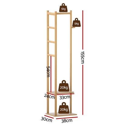 Artiss Clothes Rack Airer Coat Stand Bamboo-Furniture &gt; Living Room &gt; Coat Racks-PEROZ Accessories