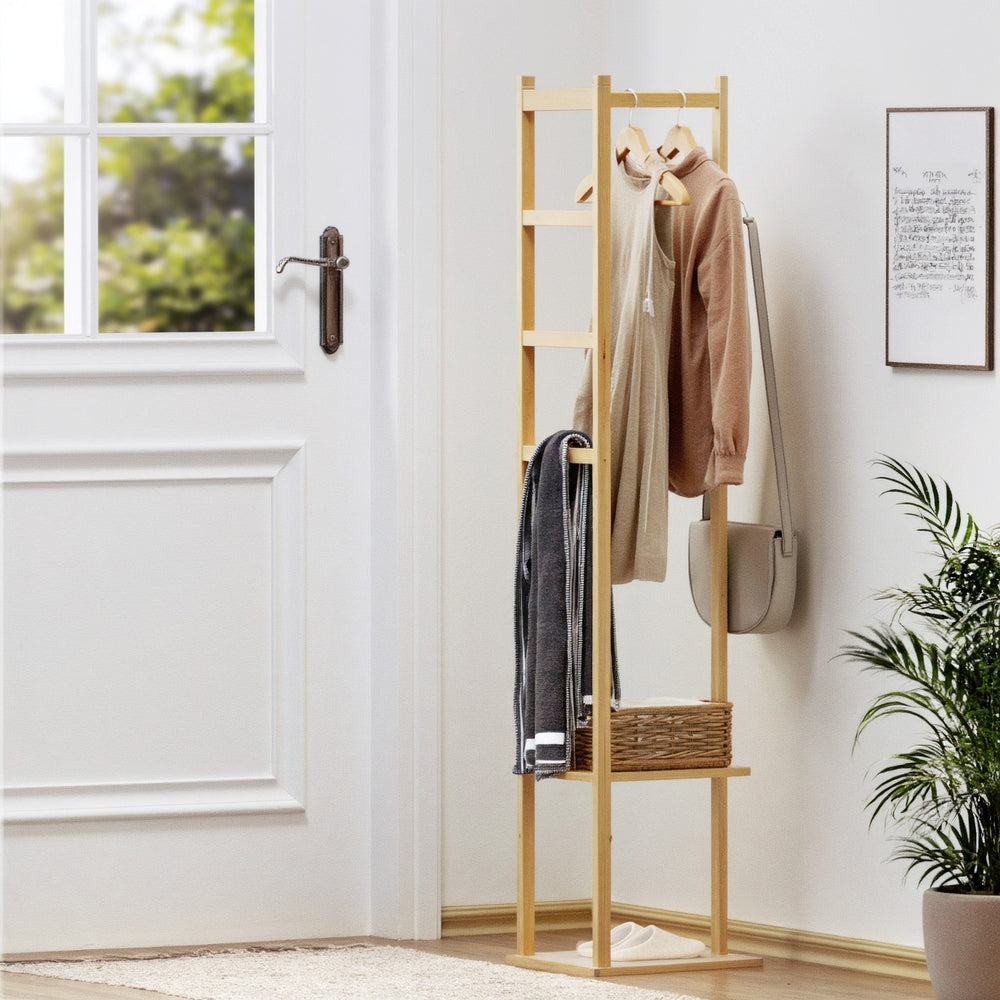 Artiss Clothes Rack Airer Coat Stand Bamboo-Furniture &gt; Living Room &gt; Coat Racks-PEROZ Accessories