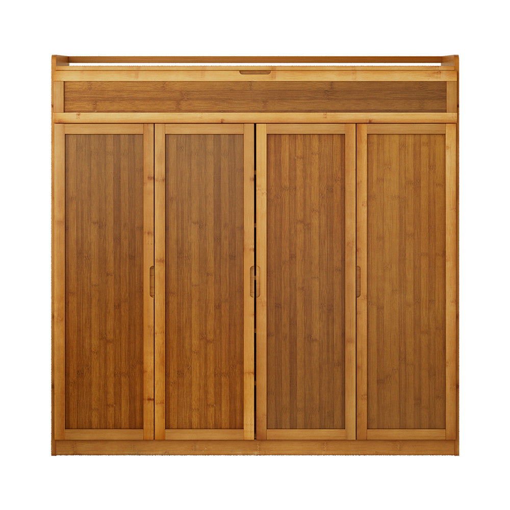Artiss Shoe Rack Cabinet 30 Pairs Storage Cupboard Bamboo-Furniture &gt; Living Room &gt; Shoe Storage-PEROZ Accessories