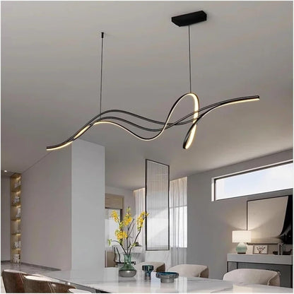 BAMDECOR A203 1.8m Modern minimalist pendant lights for home decoration ceiling pendant light (Black)-Home &amp; Garden > Lighting > Ceiling Lights-PEROZ Accessories