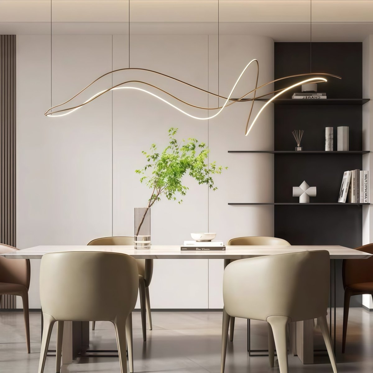 BAMDECOR A203 1.8m Modern minimalist pendant lights for home decoration ceiling pendant light (Gold)-Home &amp; Garden > Lighting > Ceiling Lights-PEROZ Accessories