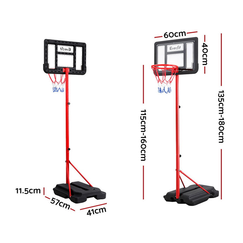 Everfit 1.6M Kids Basketball Hoop Stand System Portable-Sports &amp; Fitness &gt; Basketball &amp; Accessories-PEROZ Accessories