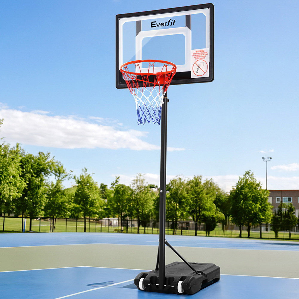 Everfit 2.1M Basketball Hoop Stand System Adjustable Portable Pro Kids Clear-Sports &amp; Fitness &gt; Basketball &amp; Accessories-PEROZ Accessories