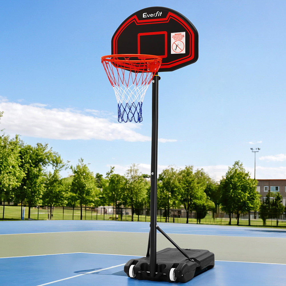Everfit 2.1M Basketball Hoop Stand System Adjustable Portable Pro Kids Black-Sports &amp; Fitness &gt; Basketball &amp; Accessories-PEROZ Accessories
