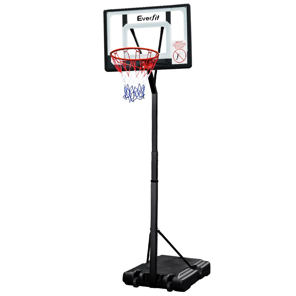 Everfit 2.6M Basketball Hoop Stand System Adjustable Portable Pro Kids Clear-Sports &amp; Fitness &gt; Basketball &amp; Accessories-PEROZ Accessories
