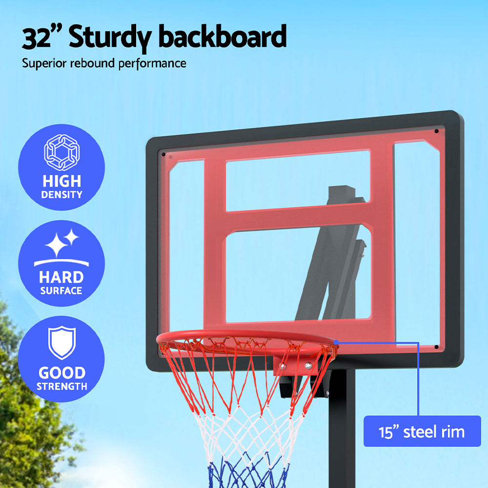 Everfit 2.6M Basketball Hoop Stand System Portable Kid-Sports &amp; Fitness &gt; Basketball &amp; Accessories-PEROZ Accessories