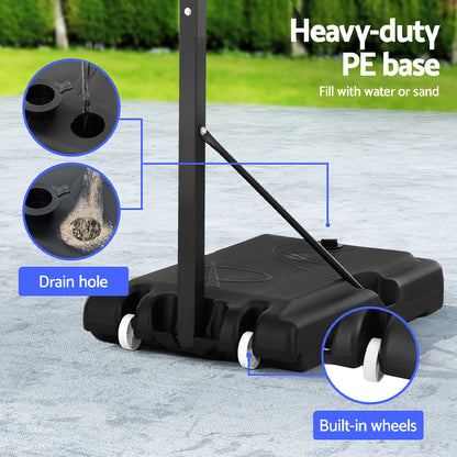 Everfit 2.6M Basketball Hoop Stand System Portable Kid-Sports &amp; Fitness &gt; Basketball &amp; Accessories-PEROZ Accessories
