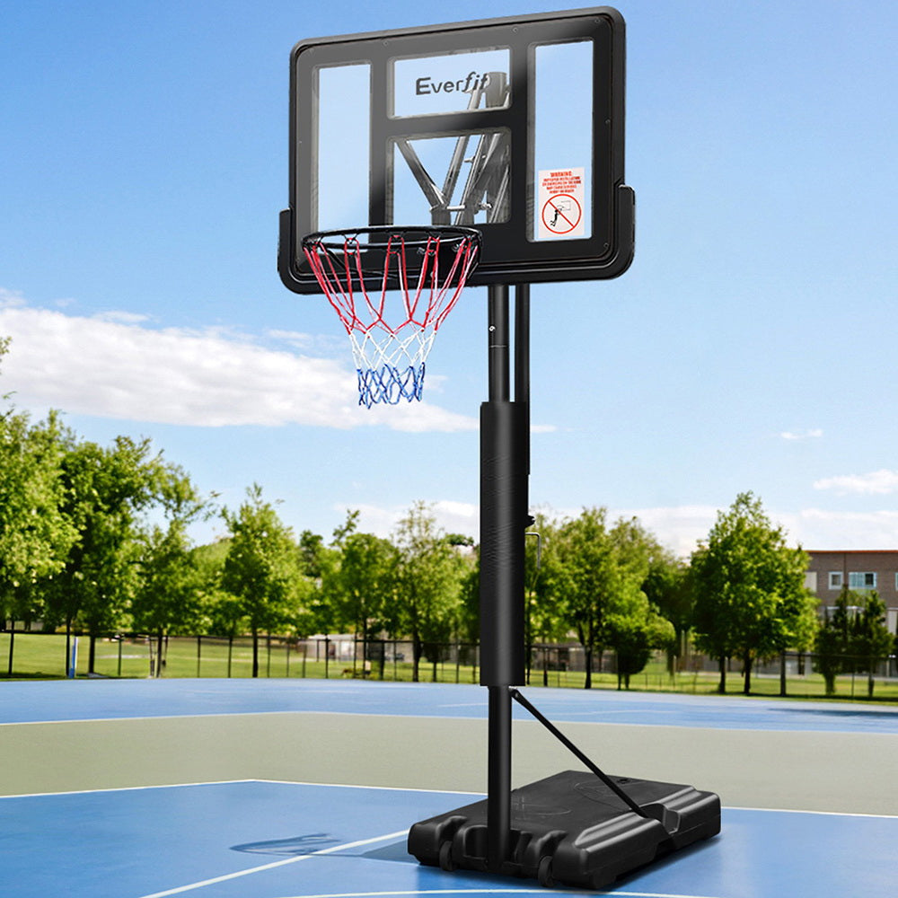 Everfit 3.05M Basketball Hoop Stand System Adjustable Height Portable Pro Black-Sports &amp; Fitness &gt; Basketball &amp; Accessories-PEROZ Accessories