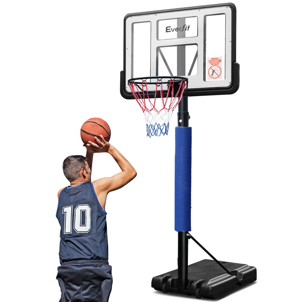 Everfit 3.05M Basketball Hoop Stand System Adjustable Height Portable Pro Blue-Sports &amp; Fitness &gt; Basketball &amp; Accessories-PEROZ Accessories