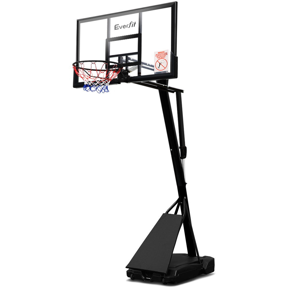 Everfit 3.05M Basketball Hoop Stand System Adjustable Height Portable Black Pro-Sports &amp; Fitness &gt; Basketball &amp; Accessories-PEROZ Accessories