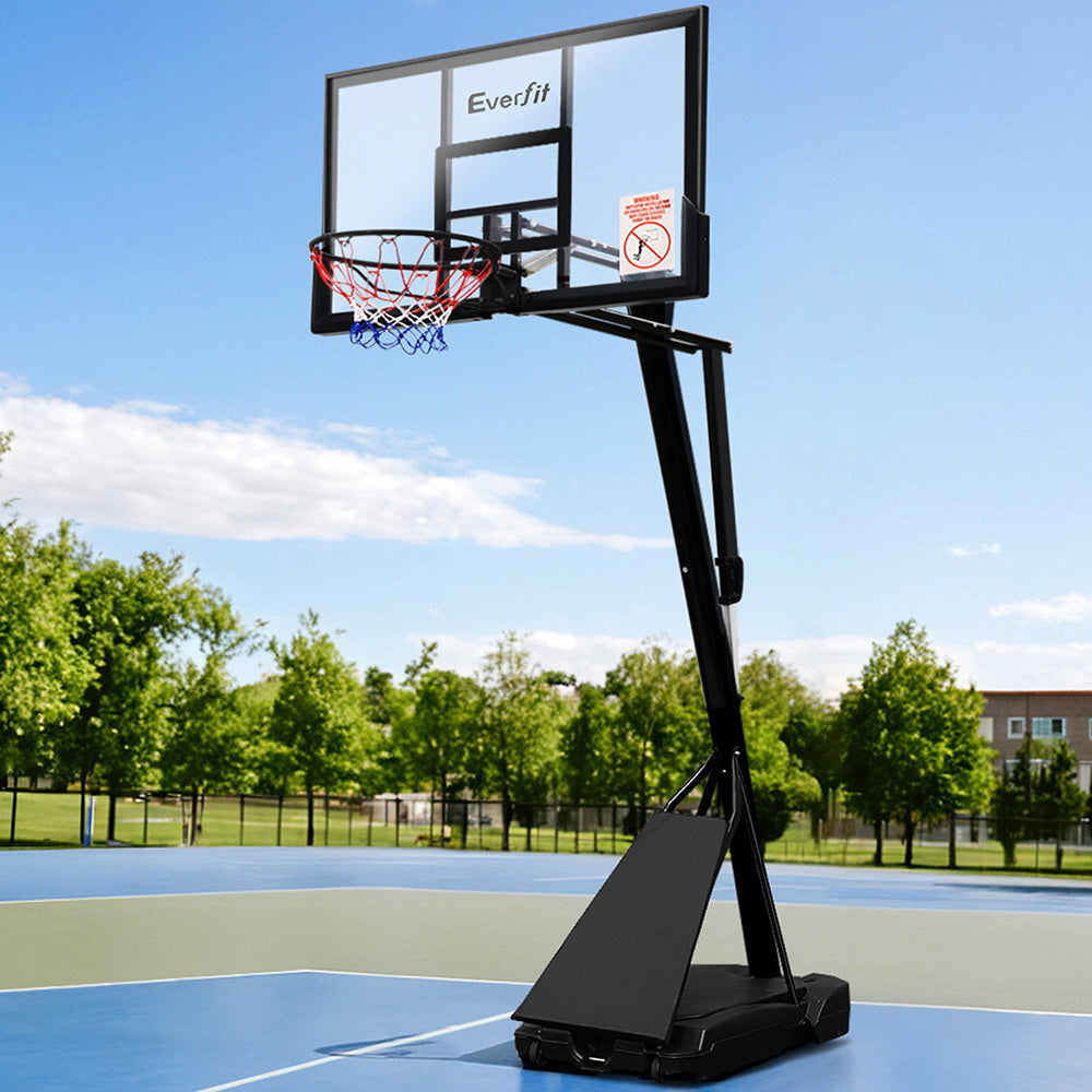 Everfit 3.05M Basketball Hoop Stand System Adjustable Height Portable Black Pro-Sports &amp; Fitness &gt; Basketball &amp; Accessories-PEROZ Accessories