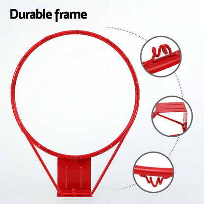 Everfit Basketball Ring Hoop Rim Goal Net 45CM-Sports &amp; Fitness &gt; Basketball &amp; Accessories-PEROZ Accessories