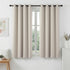 Artiss Blockout Curtains 2X 132x160cm Thermal Insulated Eyelet Drapes Beige-Home & Garden > Curtains > Curtains & Drapes-PEROZ Accessories