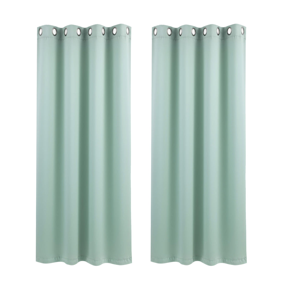 Artiss Blockout Curtains 2X 132x160cm Thermal Insulated Eyelet Drapes Green-Home &amp; Garden > Curtains > Curtains &amp; Drapes-PEROZ Accessories