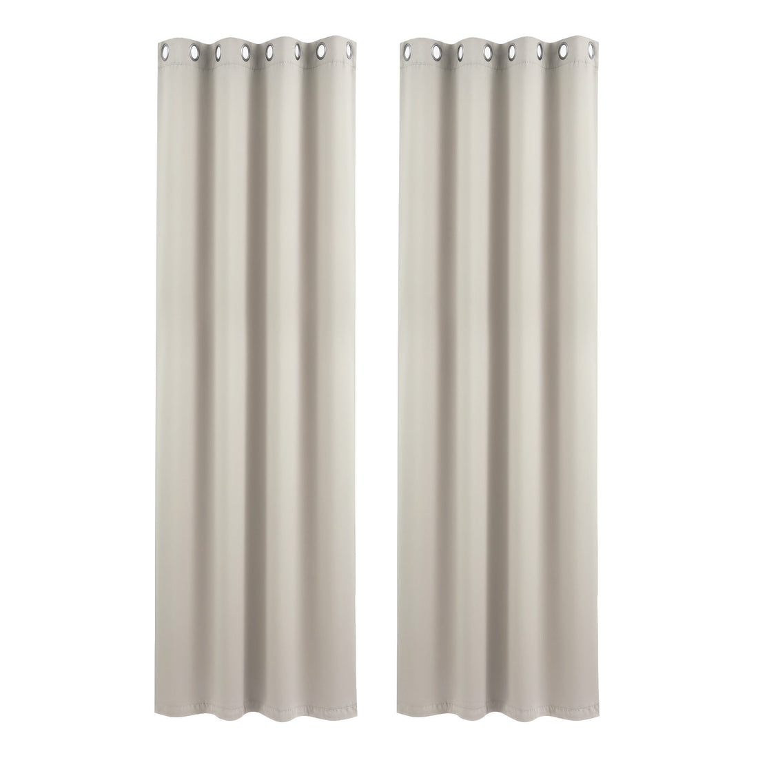 Artiss Blockout Curtains 2X 132x213cm Thermal Insulated Eyelet Drapes Beige-Home &amp; Garden > Curtains > Curtains &amp; Drapes-PEROZ Accessories