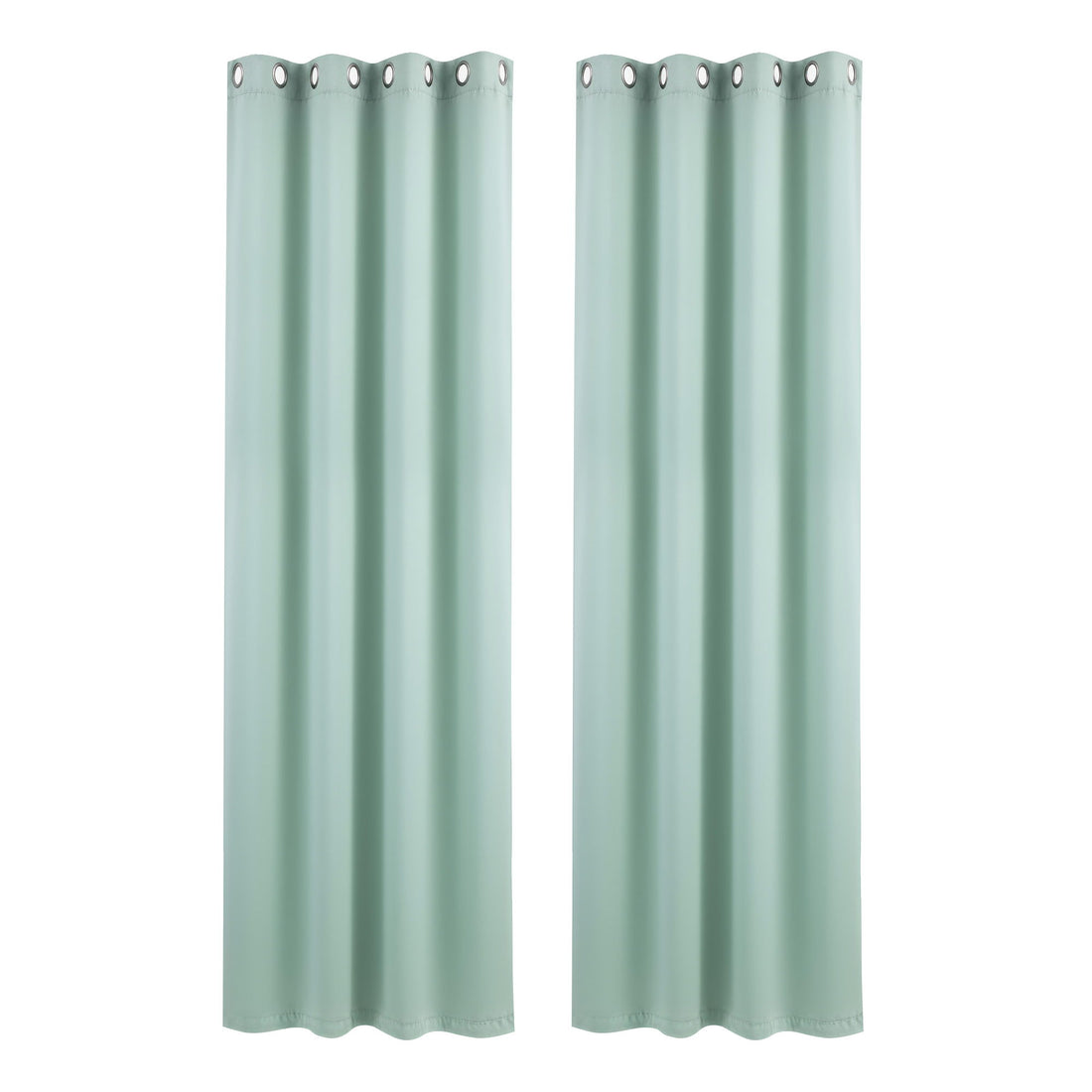 Artiss Blockout Curtains 2X 132x213cm Thermal Insulated Eyelet Drapes Green-Home &amp; Garden > Curtains > Curtains &amp; Drapes-PEROZ Accessories