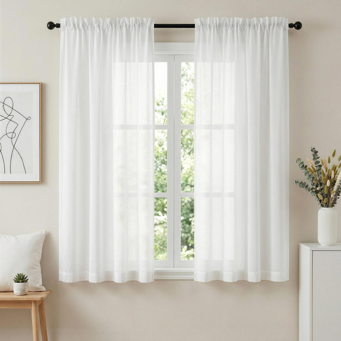 Artiss Blockout Curtains 2X 132x160cm Light Filtering Window Drapes Rod Pocket-Home &amp; Garden > Curtains > Curtains &amp; Drapes-PEROZ Accessories