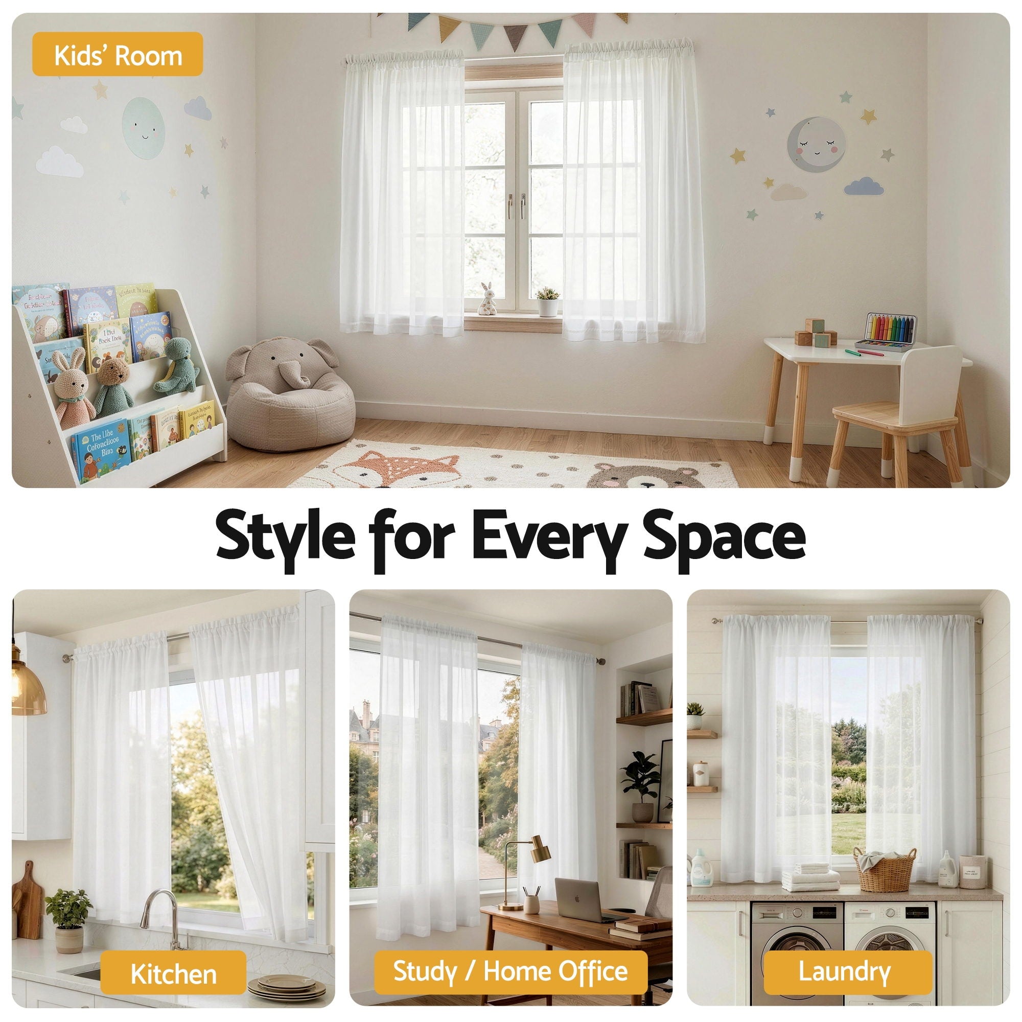 Artiss Blockout Curtains 2X 132x160cm Light Filtering Window Drapes Rod Pocket-Home &amp; Garden > Curtains > Curtains &amp; Drapes-PEROZ Accessories