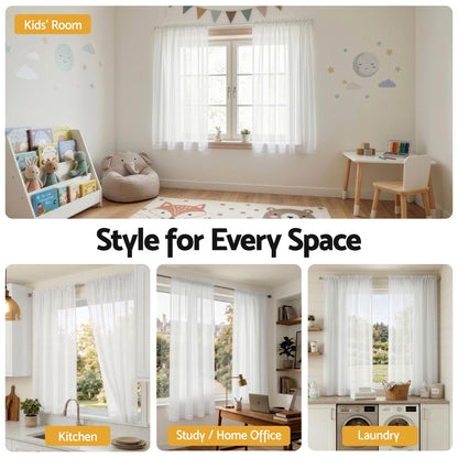Artiss Blockout Curtains 2X 132x160cm Light Filtering Window Drapes Rod Pocket-Home &amp; Garden > Curtains > Curtains &amp; Drapes-PEROZ Accessories