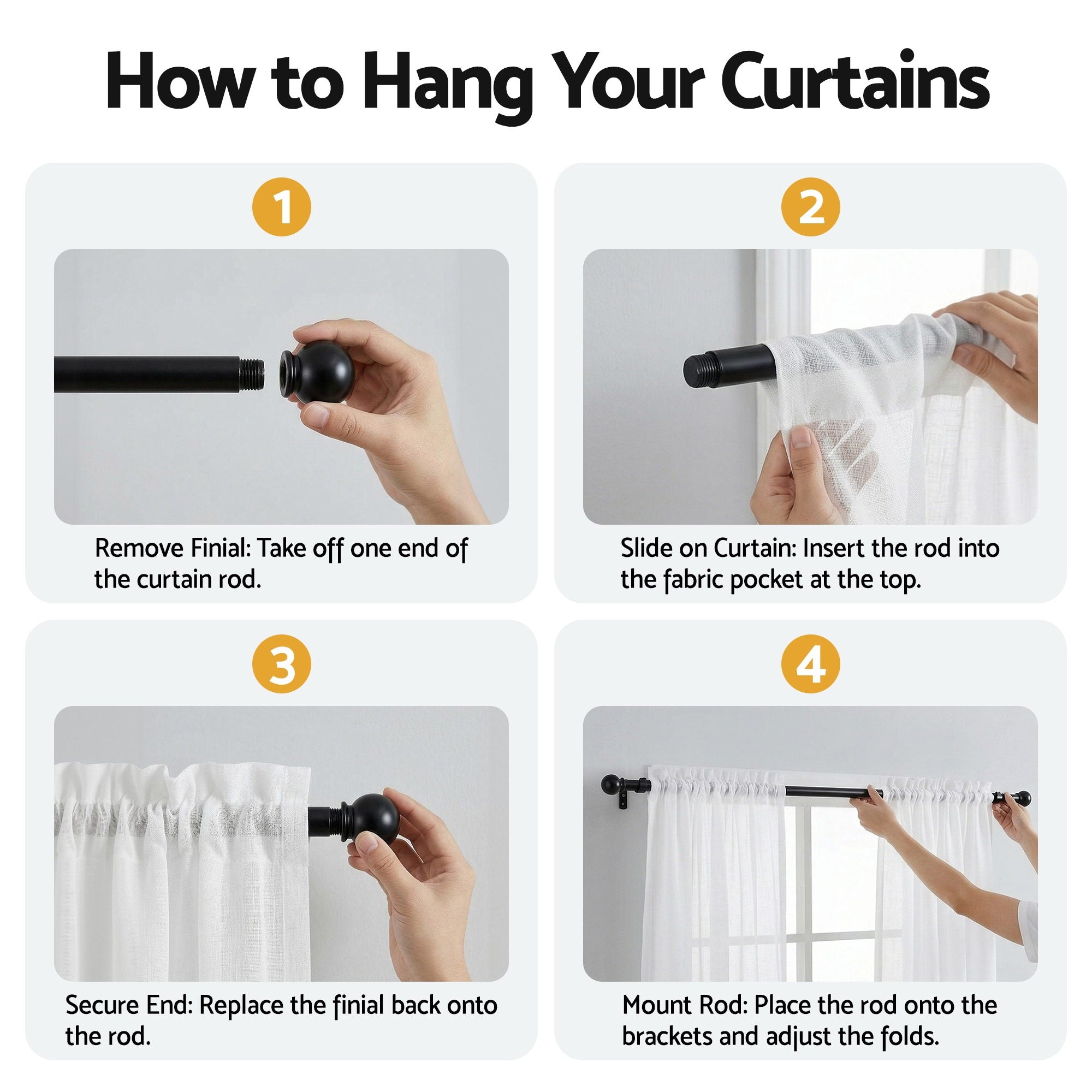 Artiss Blockout Curtains 2X 132x213cm Light Filtering Window Drapes Rod Pocket-Home &amp; Garden > Curtains > Curtains &amp; Drapes-PEROZ Accessories