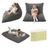Artiss 3 in 1 Bean Bag Chair with Filler Convertible Bean Bag for Adults, Corduroy DIY Stuffed Bean Bag Sofa Washable for Living Room Bedroom, Grey-Furniture > Sofas > Sofa Accessories-PEROZ Accessories
