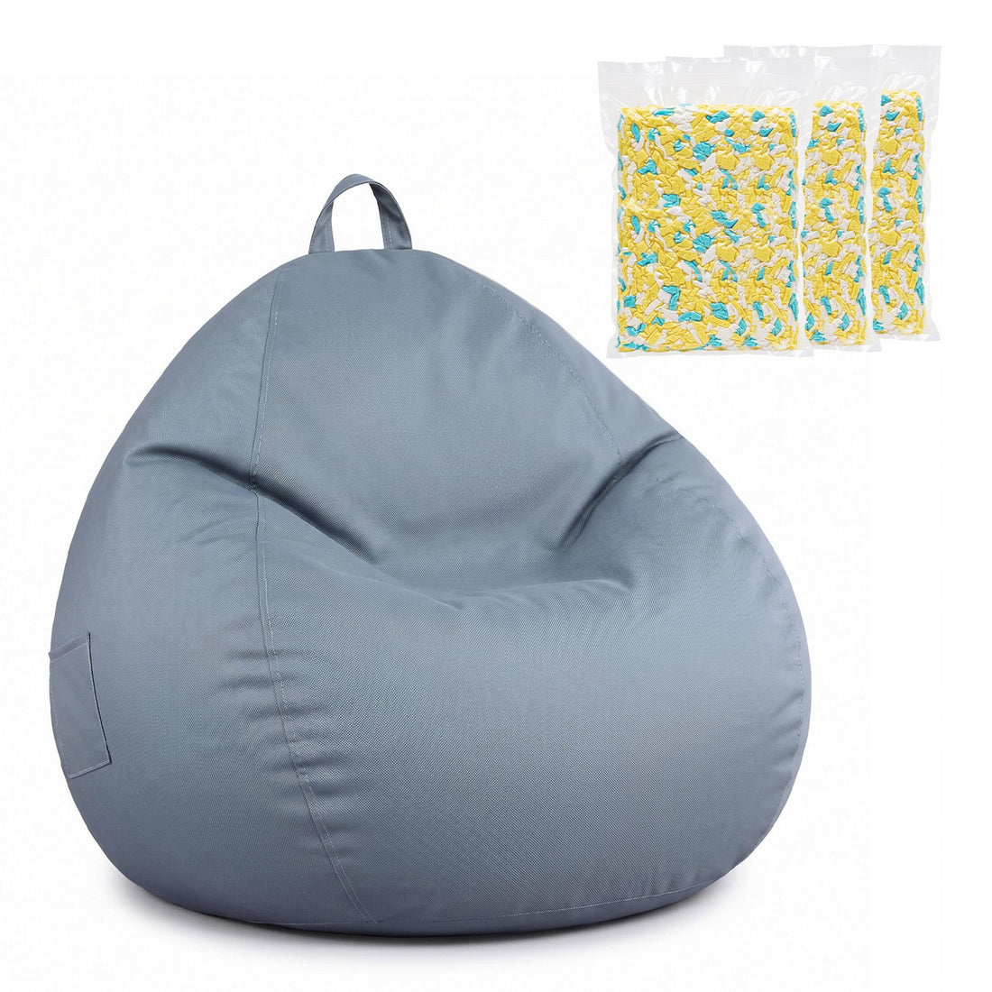 Artiss Outdoor Bean Bag Chair with Filler Splash-Proof Beanbag Sofa for Adults Teens Kids DIY Stuffable Bean Bag for Patio Poolside Relaxing, Grey-Furniture > Outdoor > Outdoor Chairs-PEROZ Accessories