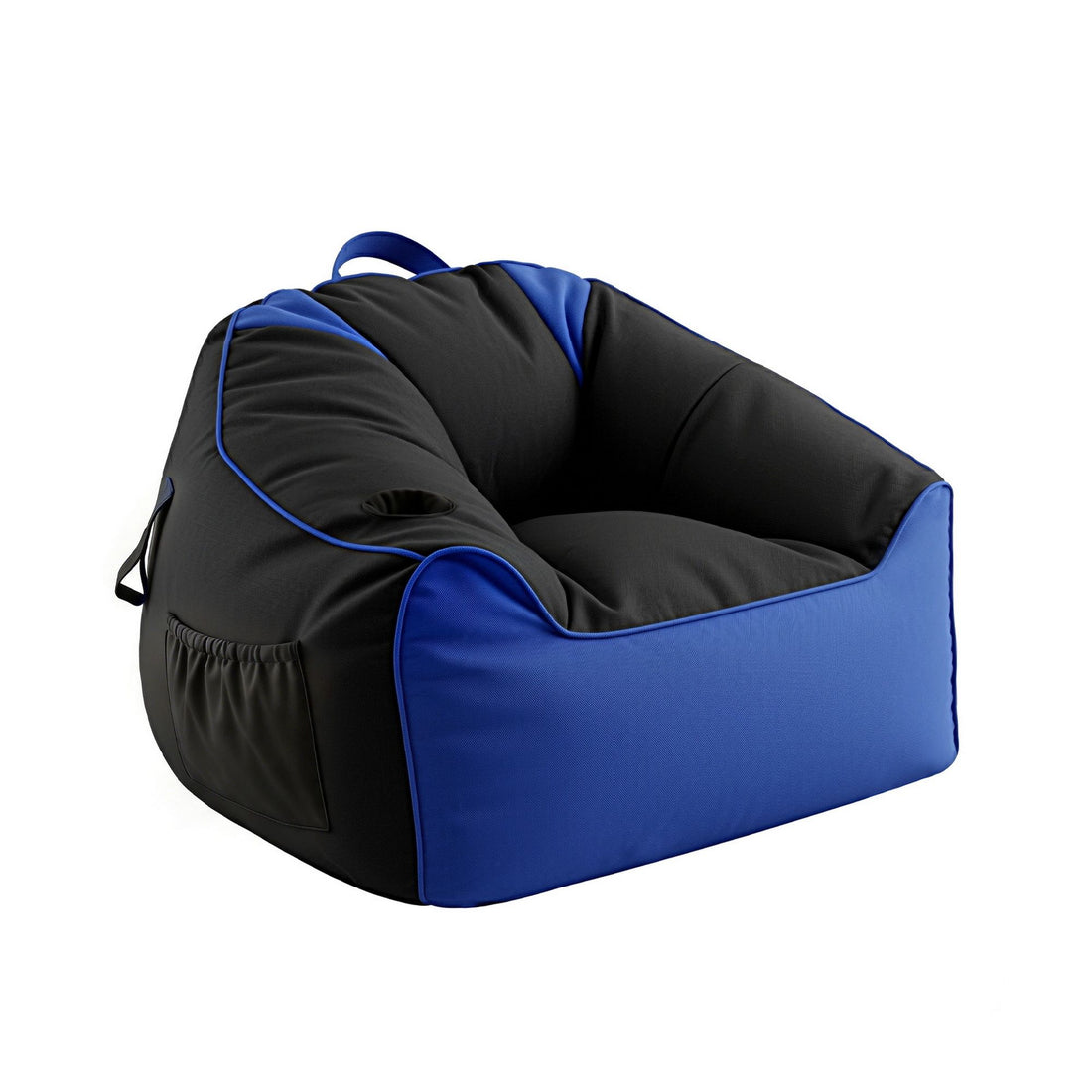 Artiss Gaming Bean Bag Chair Cover (No Filler) for Adults Teens Kids Splash-Proof Floor Gaming Chair Cover with Side Pockets, Headphone Hanger, Cup Holder, Bean Bag Cover Only-Furniture > Sofas > Sofa Accessories-PEROZ Accessories