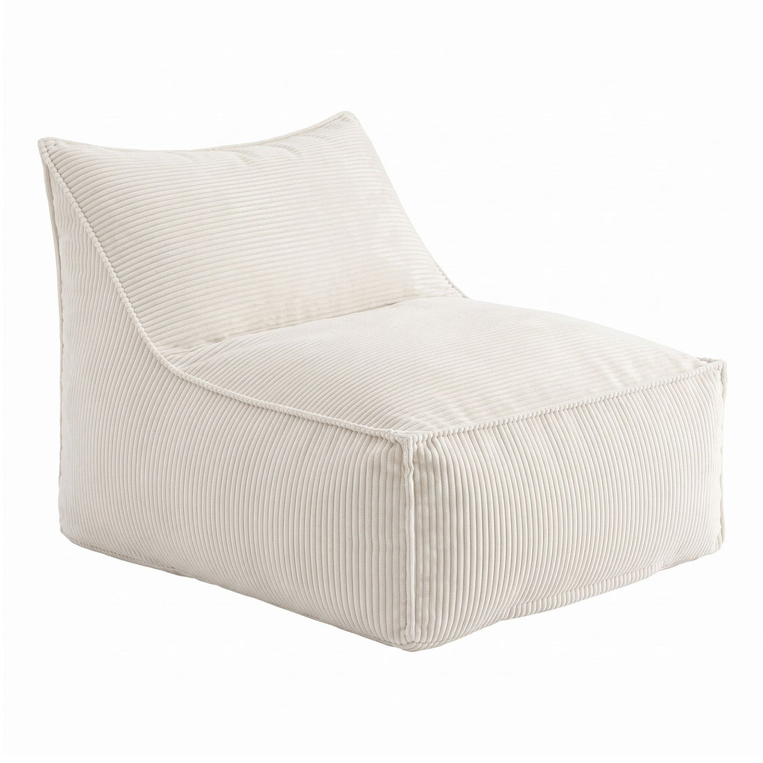 Artiss Bean Bag Chair Cover (No Filler) Soft Corduroy Stuffed Animal Storage Bean Bag Cover for Adults, Washable Lazy Sofa Cover for Living Room Bedroom, Beige-Furniture > Sofas > Sofa Accessories-PEROZ Accessories