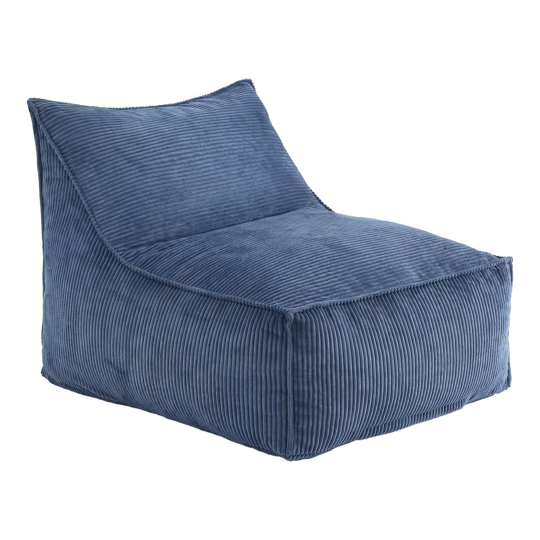 Artiss Bean Bag Chair Cover (No Filler) Soft Corduroy Stuffed Animal Storage Bean Bag Cover for Adults, Washable Lazy Sofa Cover for Living Room Bedroom, Blue-Furniture > Sofas > Sofa Accessories-PEROZ Accessories